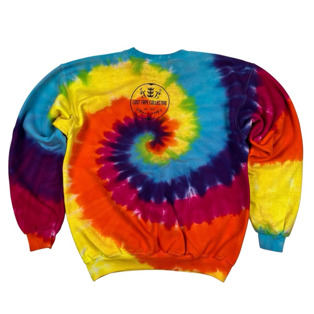 Y2K Man Overboard Band Defend Pop Punk Tie Dye Crew Neck Sweatshirt Hanes - Picture 6 of 16